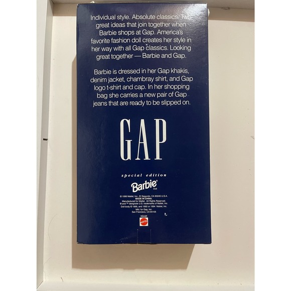 Vintage 1996 Mattel Barbie GAP Special Edition #16449 NIB - Picture 2 of 2
